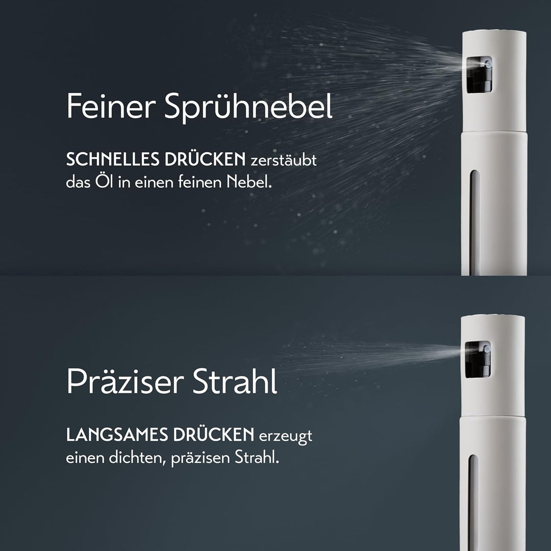 Schmidt &amp; Kramer Ölsprüher I hochwertige Öl-Sprühflasche aus Edelstahl &amp; Glas, für gesundes Kochen I
