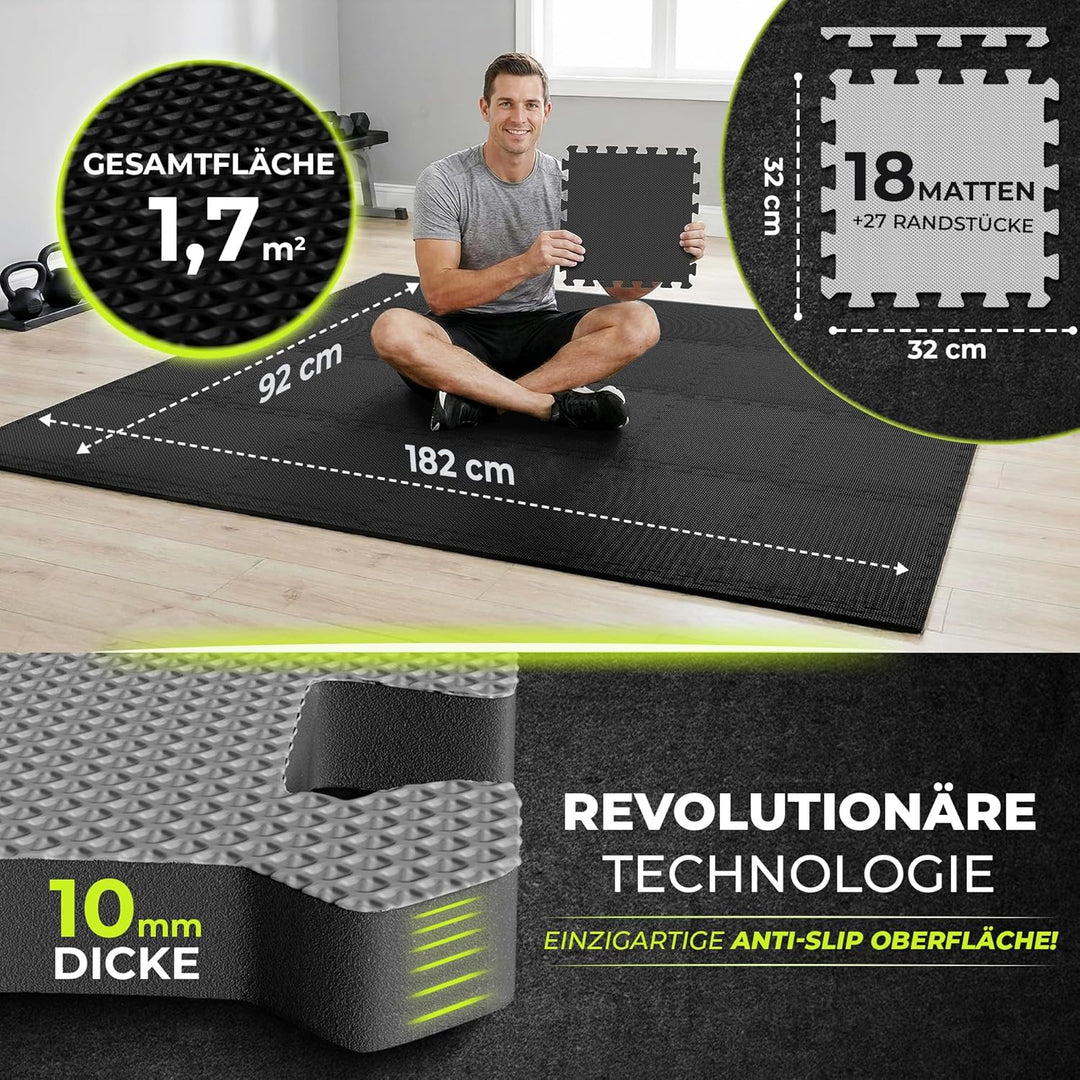 Schutzmatten Bodenschutzmatte Set Sportmatte Gymnastikmatte Puzzlematte: Puzzle Sportgeräte Matte Fi
