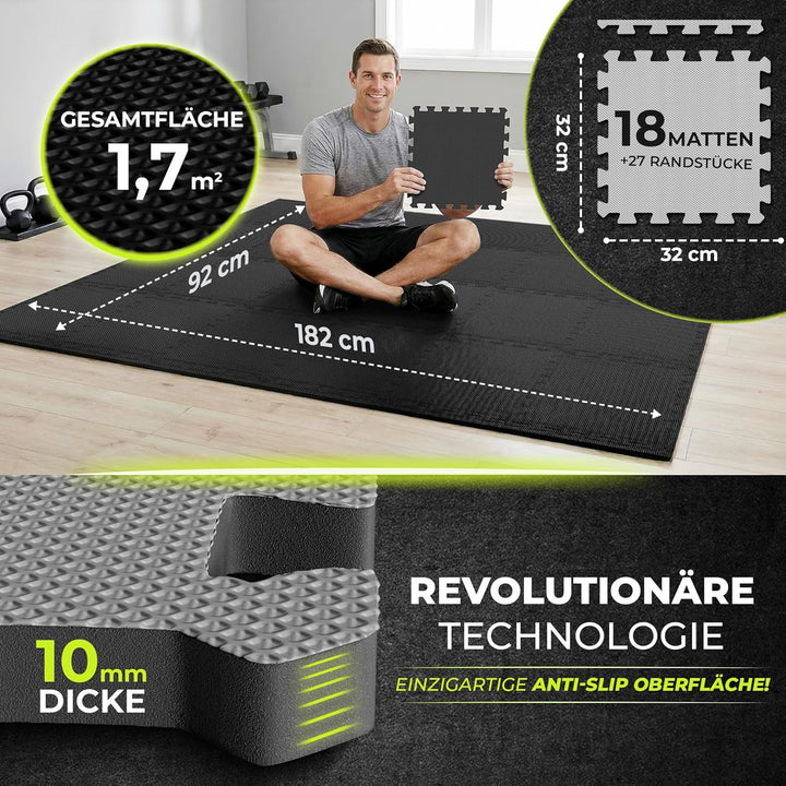 Schutzmatten Bodenschutzmatte Set Sportmatte Gymnastikmatte Puzzlematte: Puzzle Sportgeräte Matte Fi