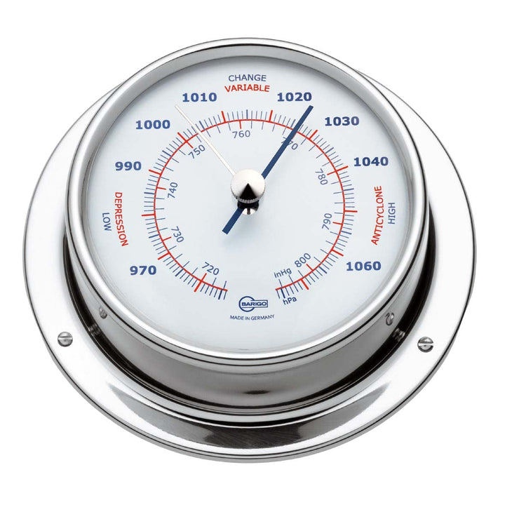 Barigo Sky Kabinenaustattung Schiffsbarometer Edelstahl poliert 110mm
