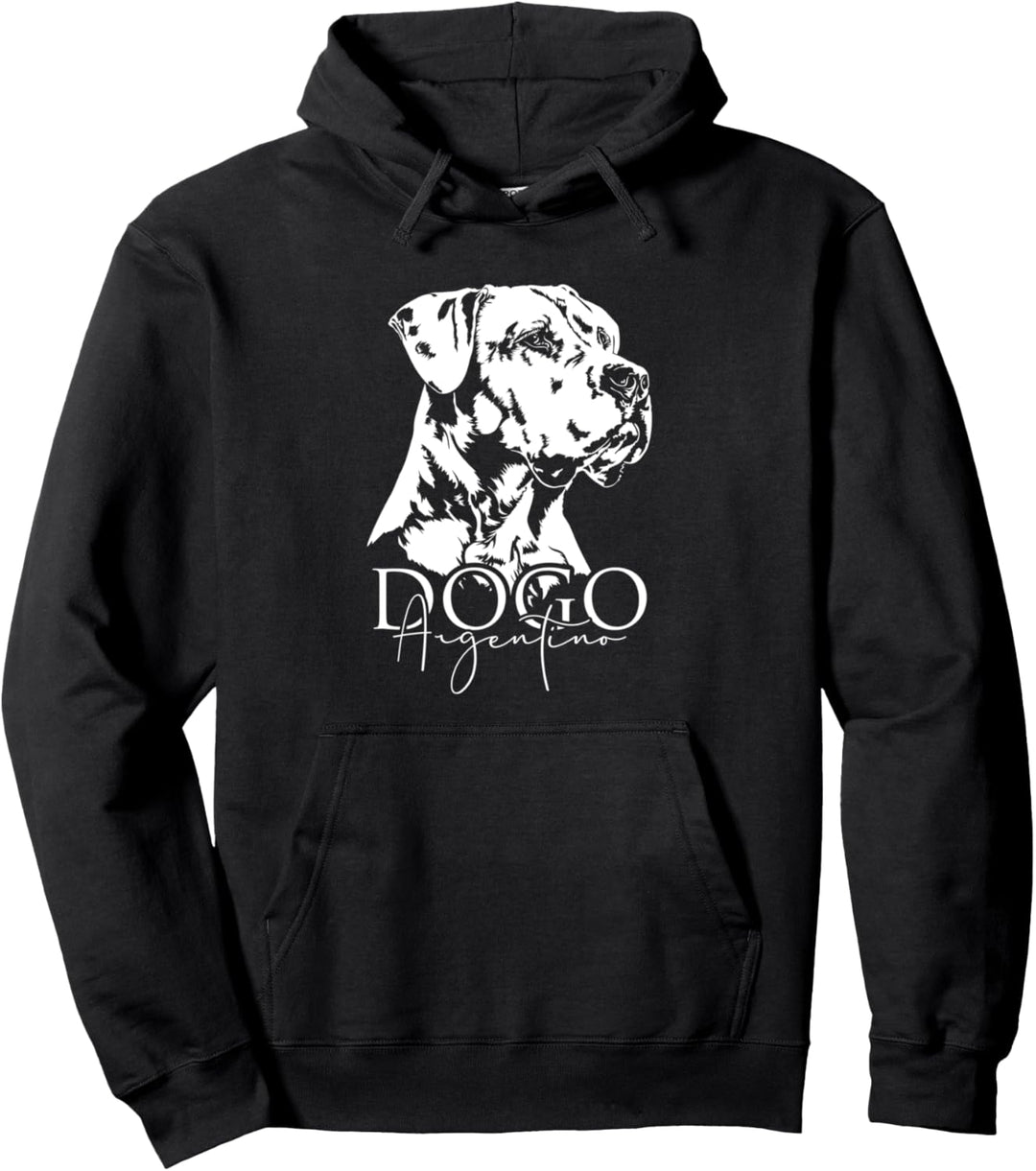 Dogo Argentino Hund Hunde Portrait Hundeportrait Pullover Hoodie