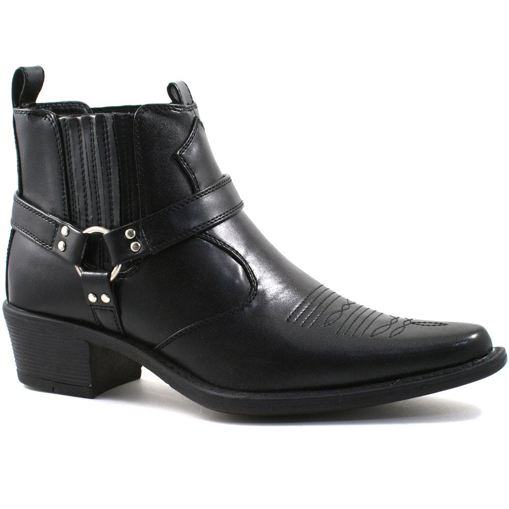 Cowboystiefel von Us Brass, in Hellbraun, Braun und Schwarz, Schwarz - schwarz - Grösse: 46.5 EU