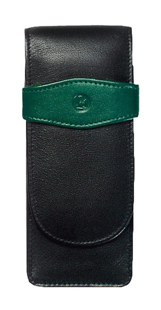 Pelikan 924092 Schreibgeräte-Etui Leder TG 32 Stiftablagen, 1 Stück TG32 Schwarz-grün, TG32 Schwarz-