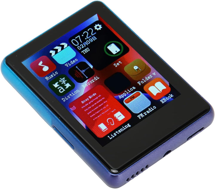 2,4 Zoll MP3 Player mit Voll Touchscreen, Bluetooth 5.0 Musikplayer mit 4 GB Flash Speicher und TF K