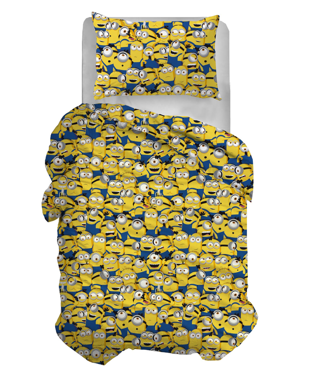 hermet Minions Bettbezug für Einzelbett, quadratisch, 100% Baumwolle, offizielles Produkt