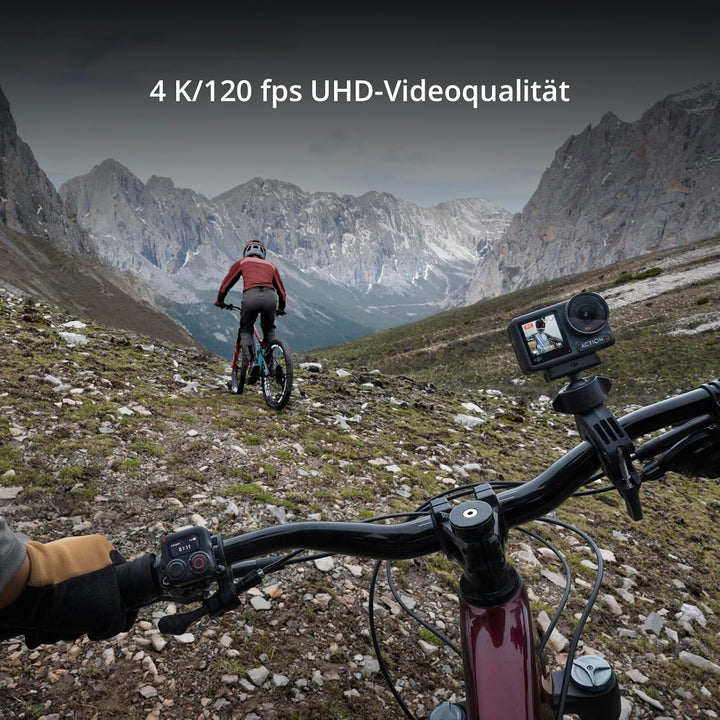 DJI Osmo Action 4 Ski-Combo – Ideal für Skifahrer mit Kit aus Osmo Verlängerungsstab (1,5 m), Kleine