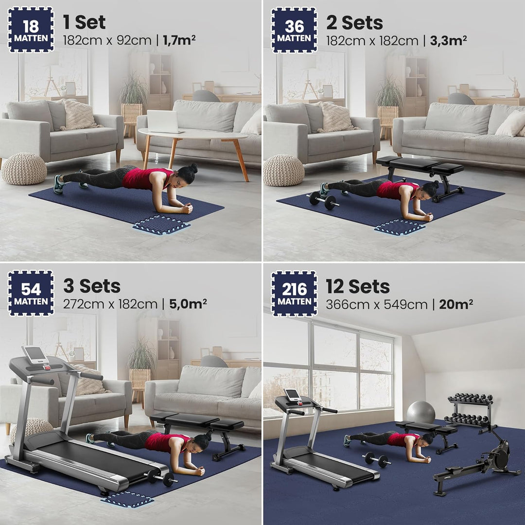 Schutzmatten Bodenschutzmatte Set Sportmatte Gymnastikmatte Puzzlematte: Puzzle Sportgeräte Matte Fi