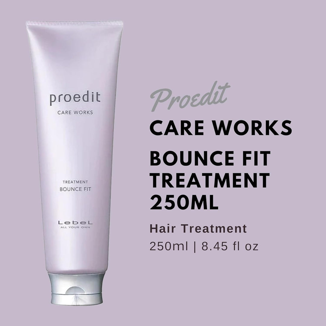 Lebel Proedit Care Works Hair Ttreatment Bounce Fit - 250ml (Green Tea Set)