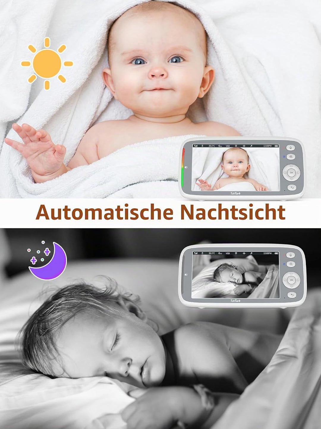 TakTark Babyphone mit Kamera, 5&