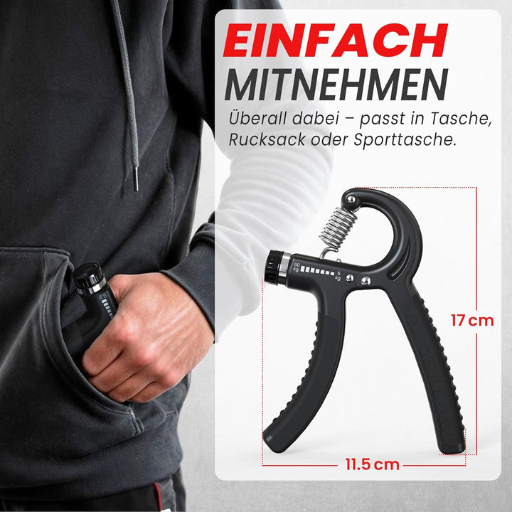 FUNFLEX Handtrainer Fingertrainer, Griffkraft Trainer 2er Set, 5-60kg Einstellbarer Widerstand Unter