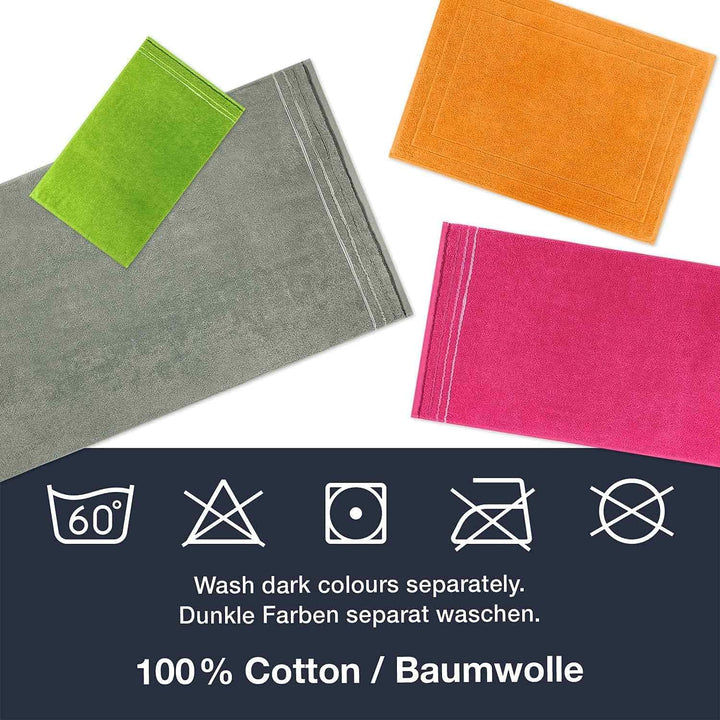 WohnDirect Duschtuch Set 2 teilig - 2 Badetücher (70x140) - Frottee 100% Baumwolle - Grau 2 Badetüch