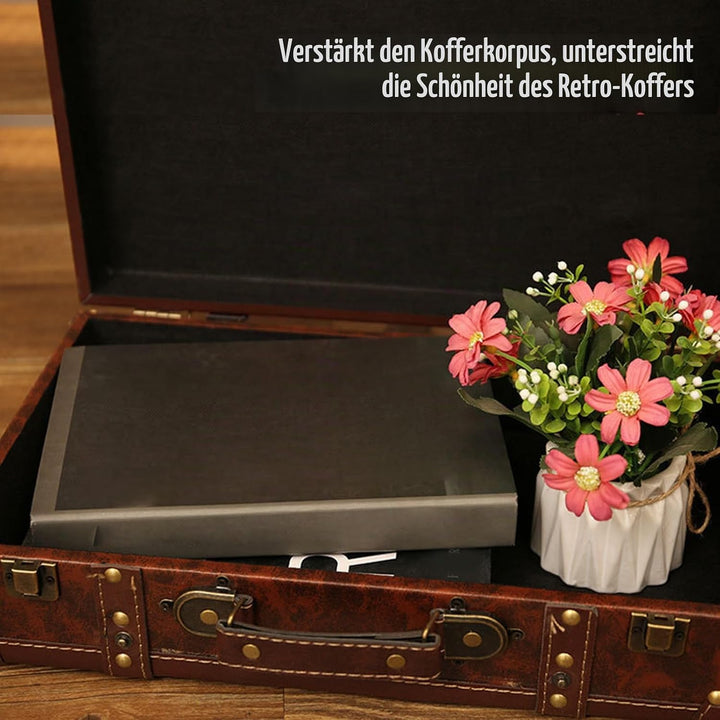 NOENNULL Brauner Mini-Lederkoffer Im Vintage-Stil, Kleiner Handgepäckkoffer mit Schultergurt Reiseko