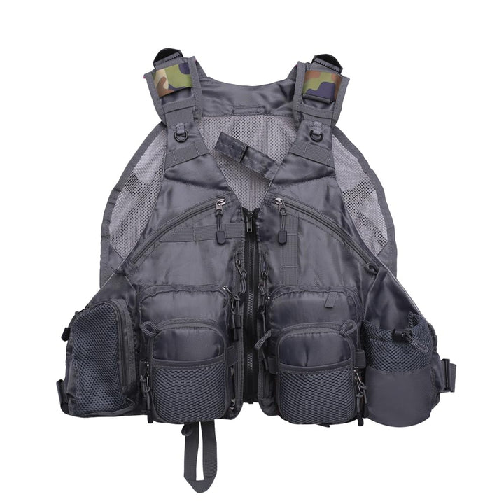 Kylebooker Fliegenfischen Weste Angelweste Einstellbare Grösse Maschen Multi-Taschen Jacke Einheitsg