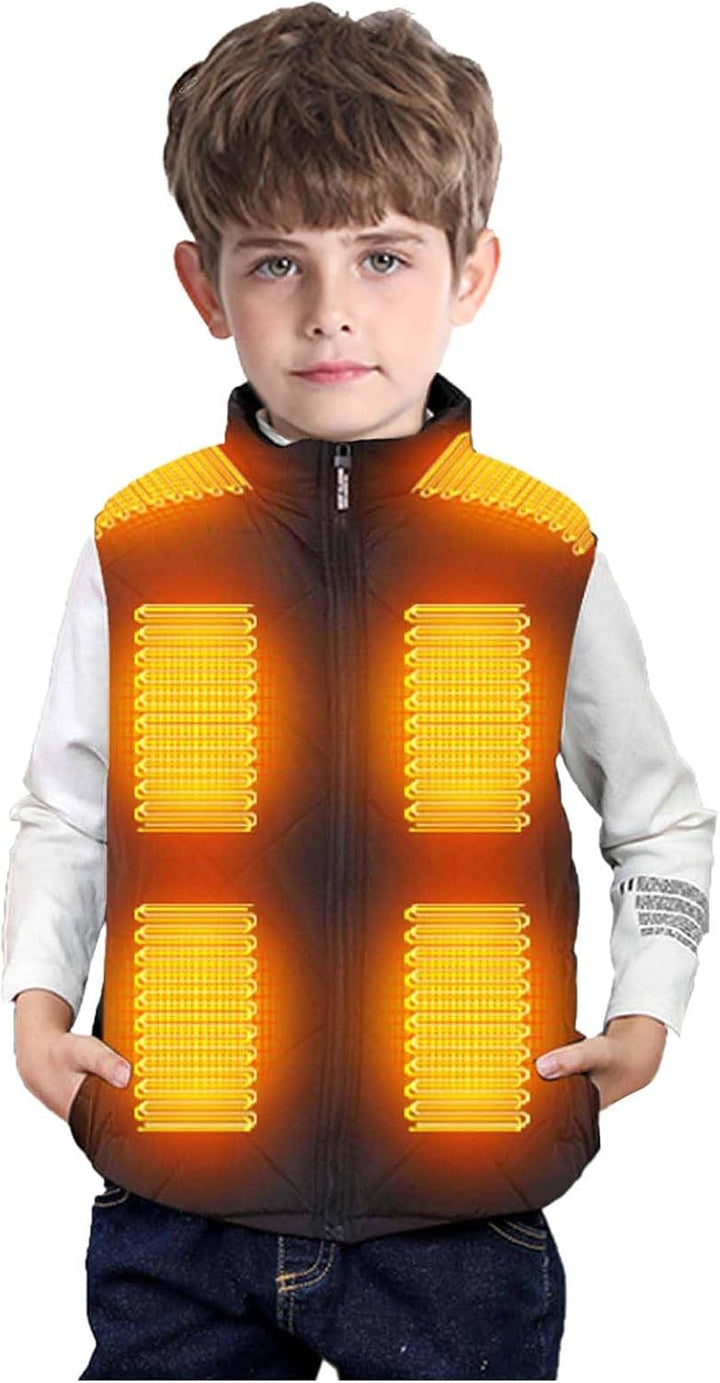Kinder Beheizte Weste, Beheizbare Jacke Kinder, Junge USB wiederaufladbar Beheizbare Kleidung Winter