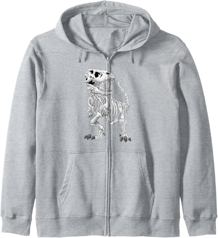 T-Rex Skelett Dino Knochen Dinosaurier Geschenk Kapuzenjacke