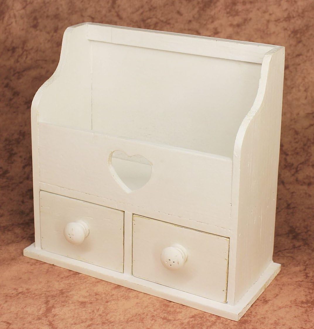 Minikommode Kommode mit 2 Schubladen 12236 Regal 28 cm Schmuckkasten Shabby Regal