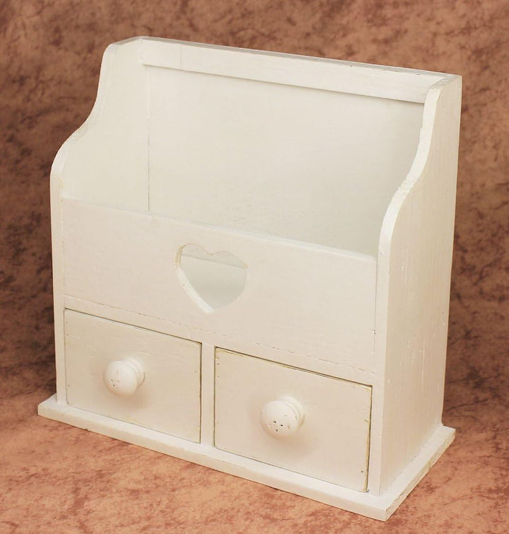 Minikommode Kommode mit 2 Schubladen 12236 Regal 28 cm Schmuckkasten Shabby Regal
