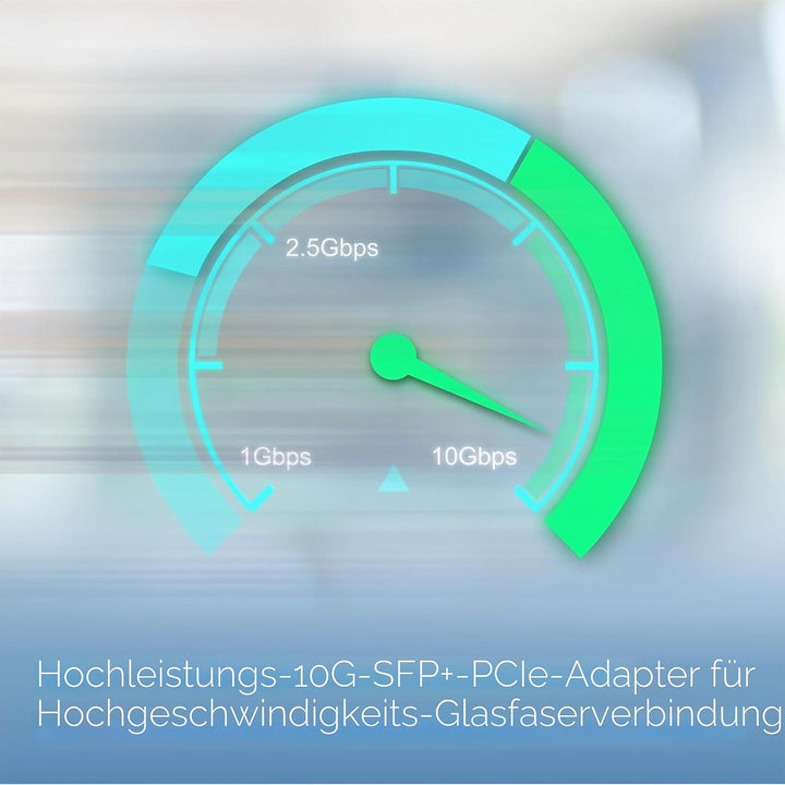 TRENDnet TEG-10GECSFP 10 Gigabit PCIe SFP+ Netzwerkadapter, Standard- und flache Halteklammern inbeg