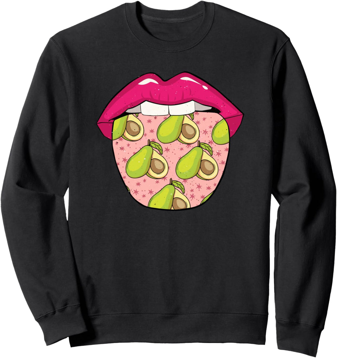 Avo Zunge Veggie Vegan Vegetarier Fett Keto Veganer Avocado Sweatshirt
