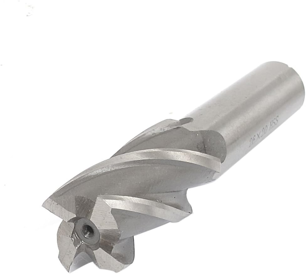 sourcing map 26mm Schnittdurchmesser gerader Schaft 4 Flöten Schaftfräser Stirnfräser de