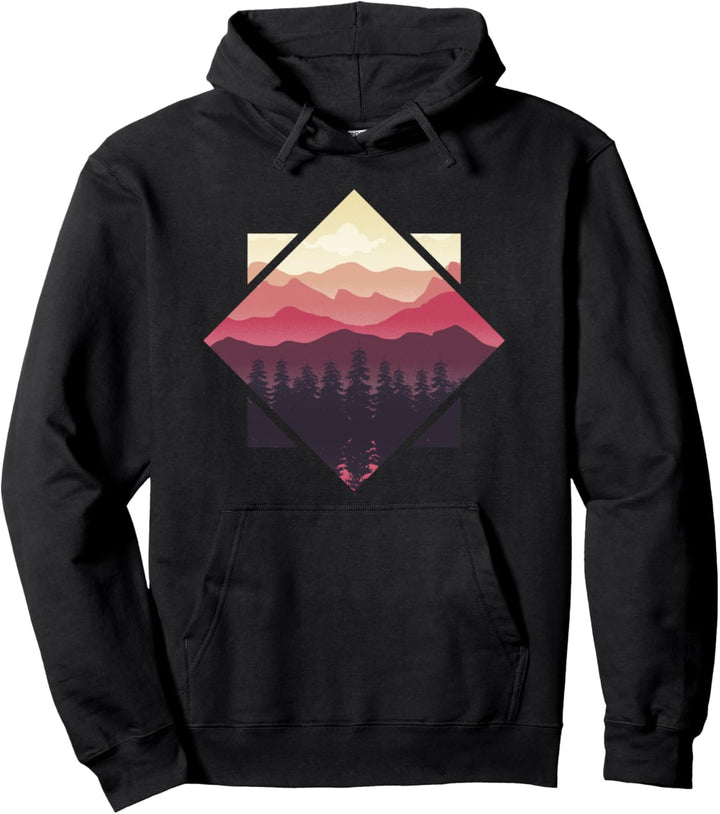 Wald Natur Quadrat Minimalismus Pullover Hoodie