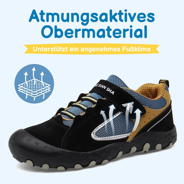 Mishansha Jungen Mädchen Wanderschuhe rutschfest Walkingschuhe Weich Flexibel Stabil Fitnessschuhe F