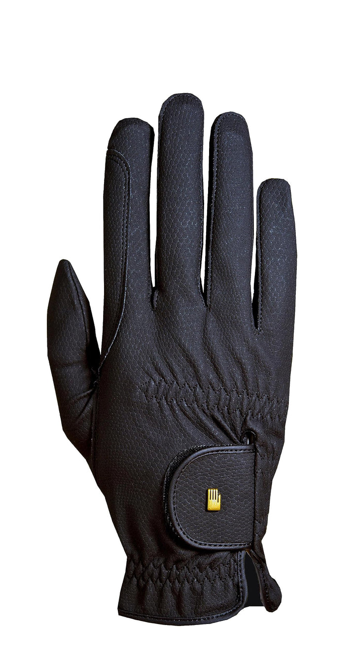 Roeckl Sports Reithandschuh ROECK-Grip, Turnier Sommer Handschuh, 7 Farben, Grösse 6-11 4 Schwarz, 4