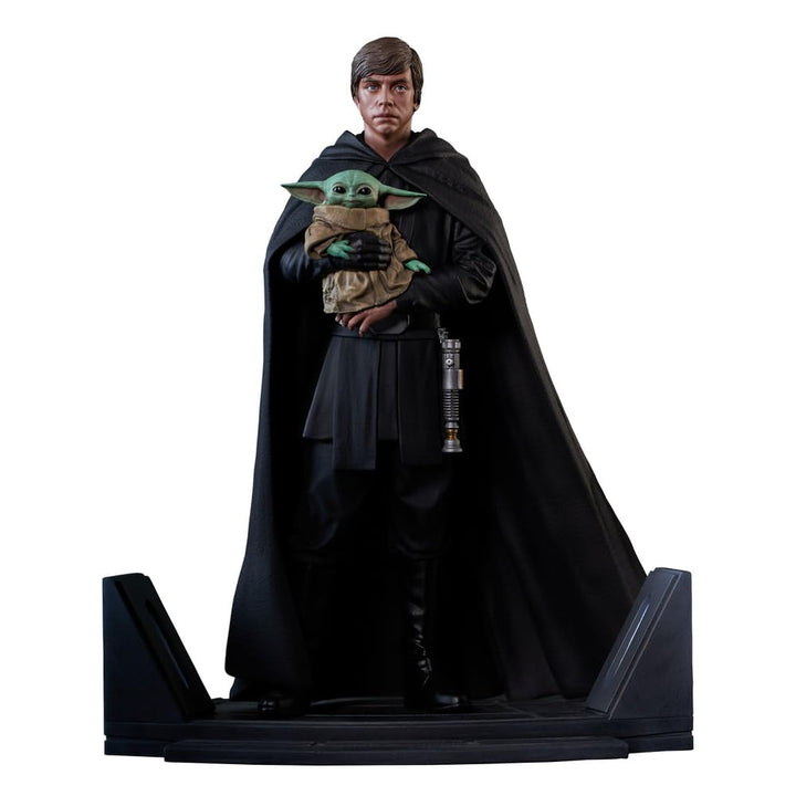 Diamond Star Wars Premier Collection: The Mandalorian - Luke Skywalker and Grogu Statue (1/7) (FEB22