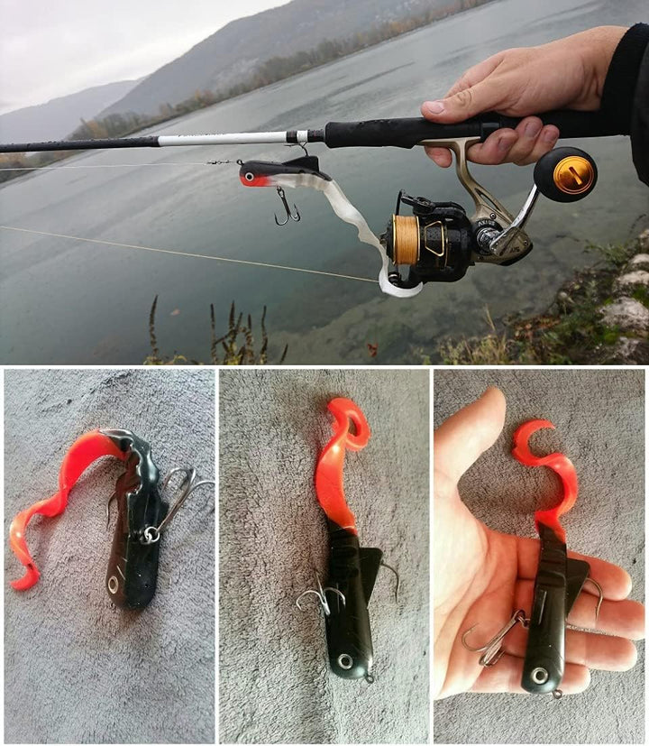 Mizugiwa 20,3 cm/20 cm 45 g Pike KY Dawg Angeln weiche Köder Köder zabder Süsswasser Curly Shad Tack