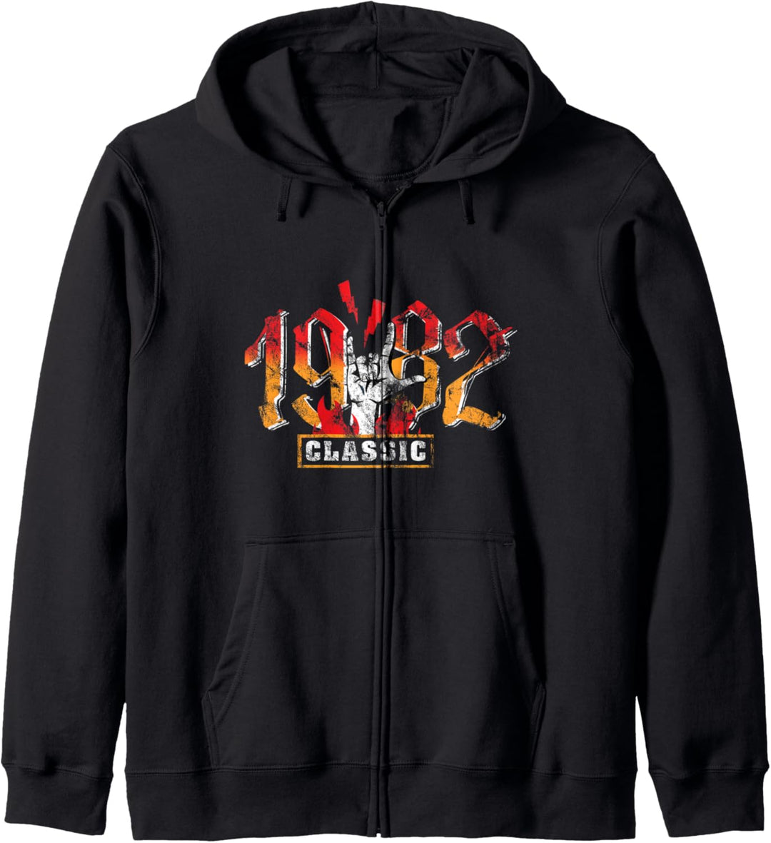 Vintage 1982 Rock Classic Metalhand 39th Birthday Kapuzenjacke