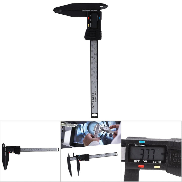 Yosoo Health Gear Digitaler Messschieber, 150mm/300mm Carbon Lineal mit Grossem LCD-Bildschirm, Lang
