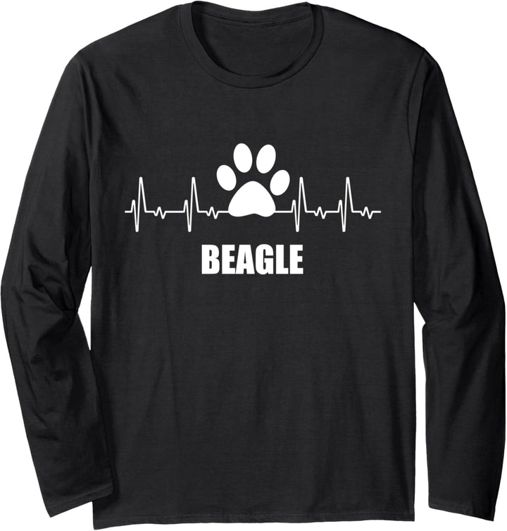 Hundefreunde Herzschlag - Beagle Langarmshirt