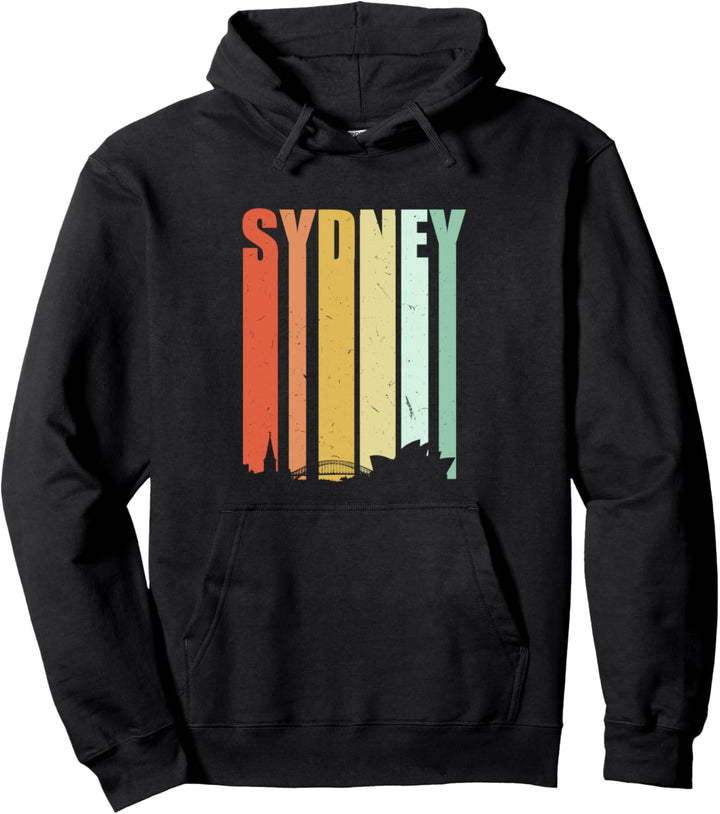 Distressed Sydney Australien Opernhaus Silhouette Pullover Hoodie
