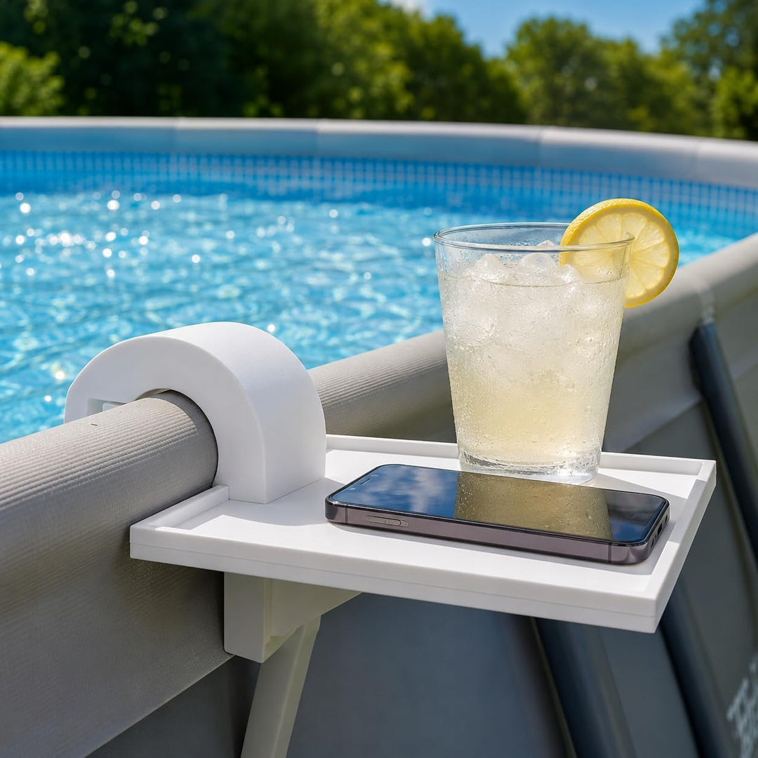 Pool Ablage Tablett für Pool Gestell Wetterfester Organizer mit Getränkehalter für Lautsprecher &amp; Ge