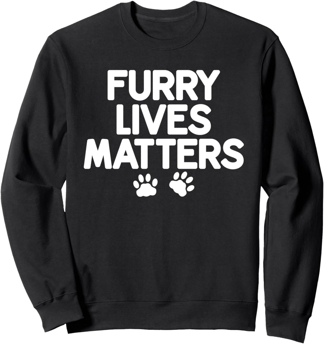 Furry Lives Matters Pfotenabdruck Vegane Gemüseernährung Sweatshirt