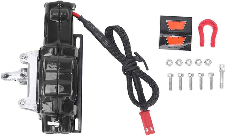 Pwshymi RC Auto Seilwinde Automatik 1/10, Höhe 32mm Seilwinde Automatik RC Metall für RC Axial SCX10