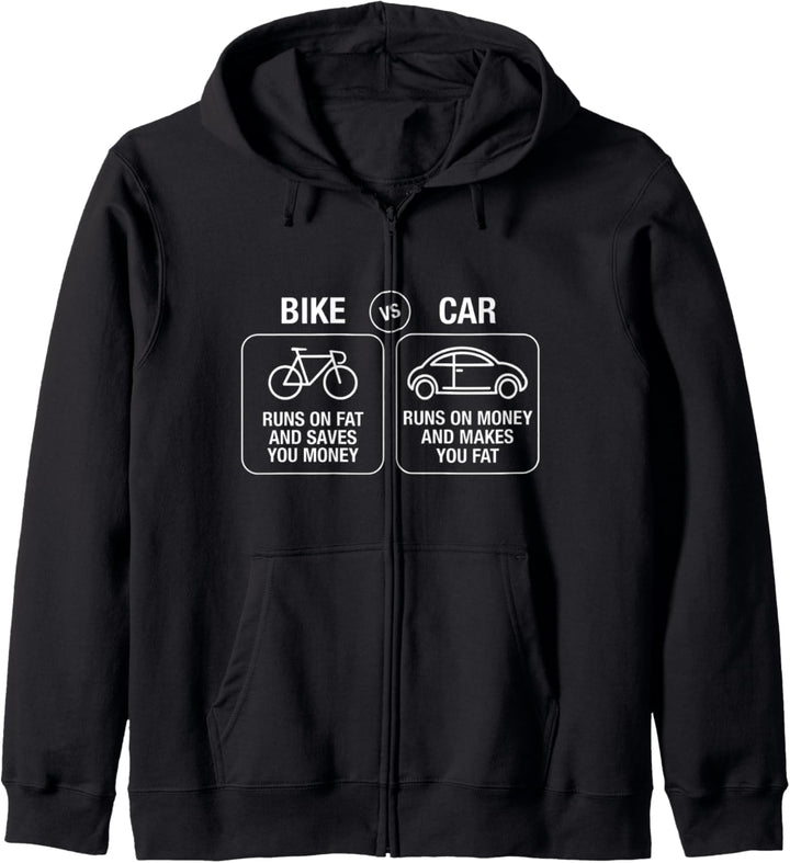 Bike Vs Car - Fahrrad Auto Umweltschutz Kapuzenjacke