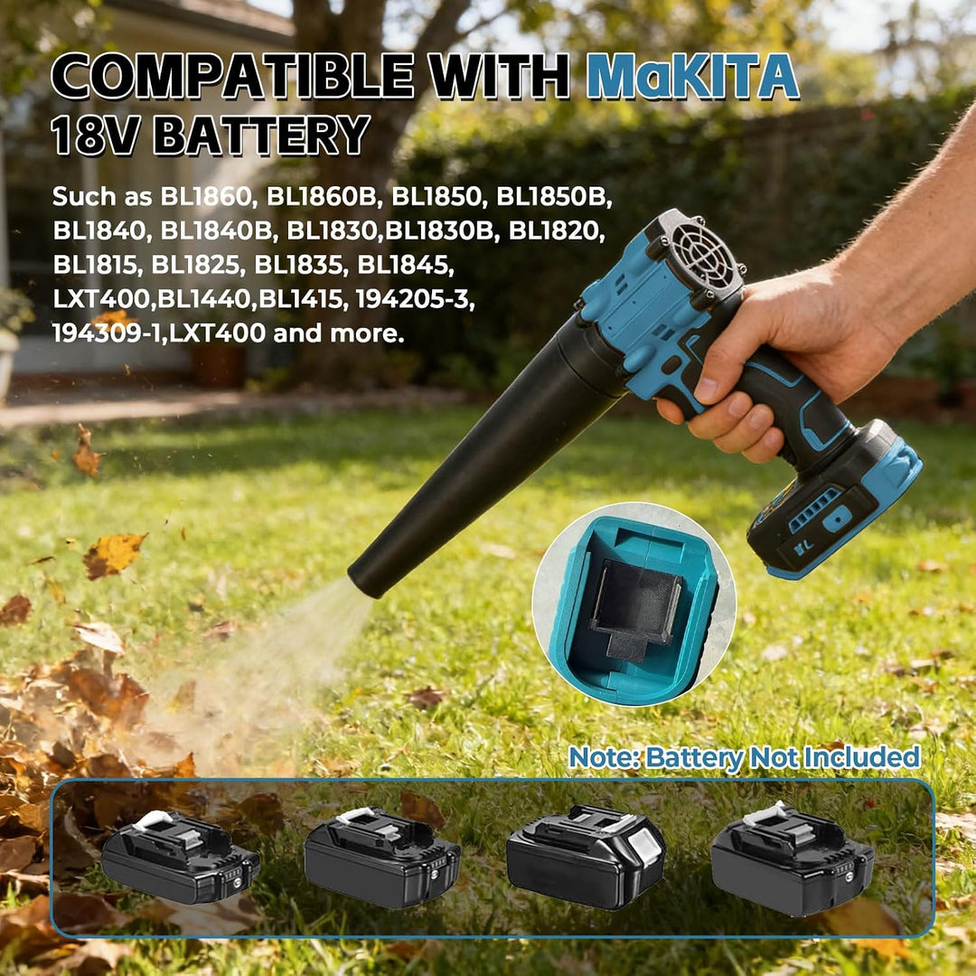 Akku-Staubwedelgebläse für Makita 18V, 2 in 1 Handstaubsauger Bürstenloser Laubbläser 85000 U/min mi