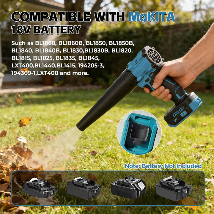 Akku-Staubwedelgebläse für Makita 18V, 2 in 1 Handstaubsauger Bürstenloser Laubbläser 85000 U/min mi