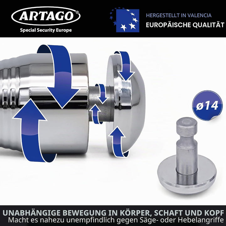Artago 562-I Bremsscheibenschloss, Hochwertig + Transport Halterung als Geschenk