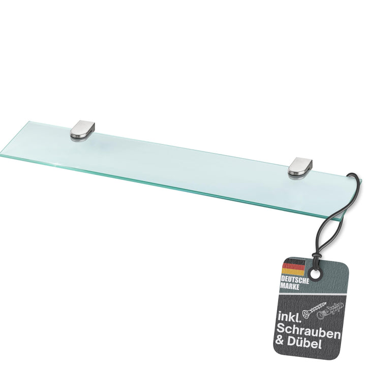 bonsport Glasregal Wandregal für Badezimmer Klarglas - Glas Regal aus 6 mm Sicherheitsglas 60cm - Gl