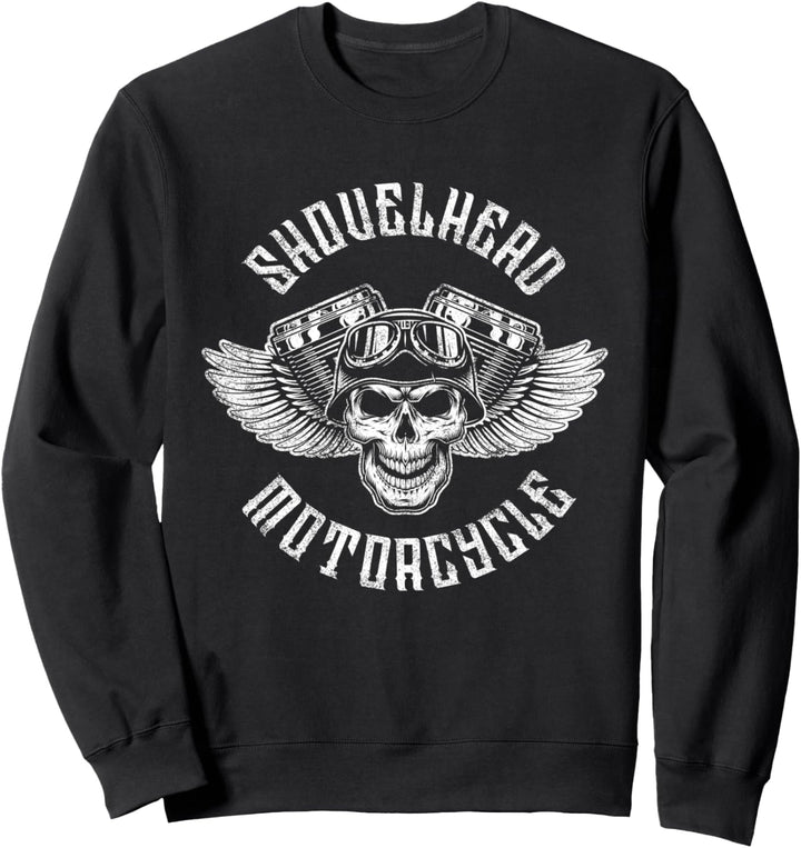 Shovelhead Motorcycle Totenkopf Design Sweatshirt