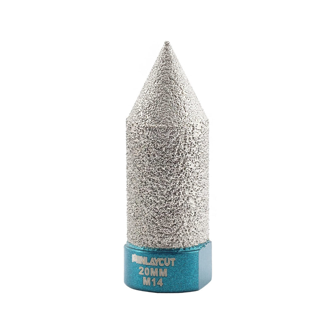 MINLAYCUT Diamant Fasenbits 20mm Diamant Fingerfräser zum Vergrössern Löcher in Fliesen Porzellan Ma