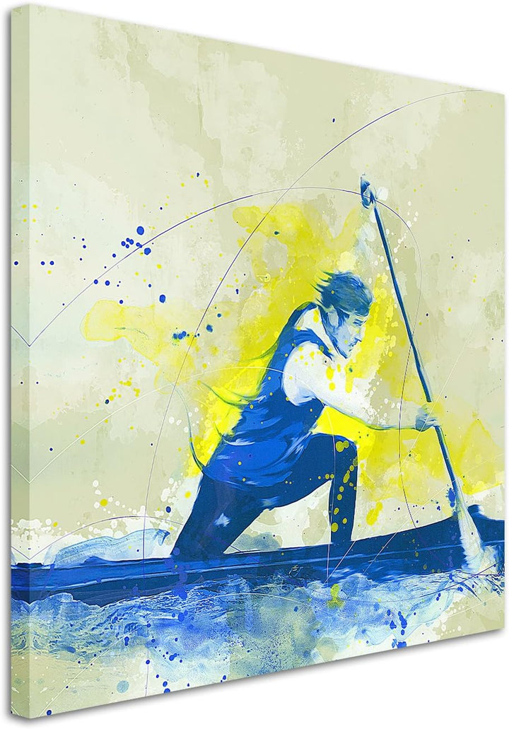 Paul Sinus Art Rudern 60x60cm SPORTBILDER Splash Art Wandbild Aquarell Art