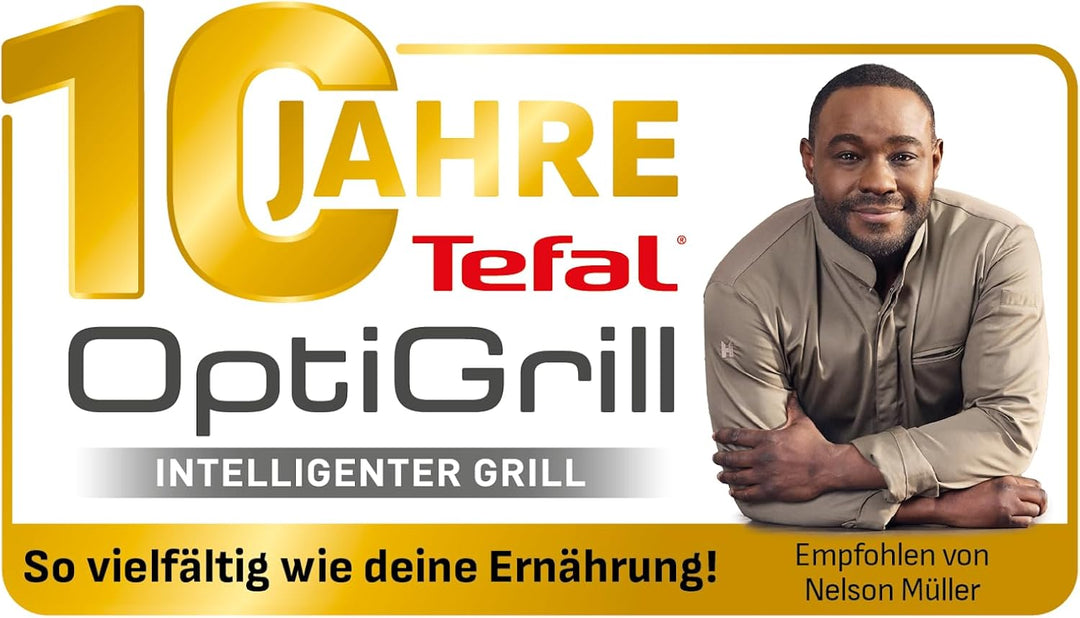 TEFAL GC7128 OPTIGRILL+ Kontaktgrill | 6 Automatikprogramme | Manueller Modus mit 4 Temperaturstufen
