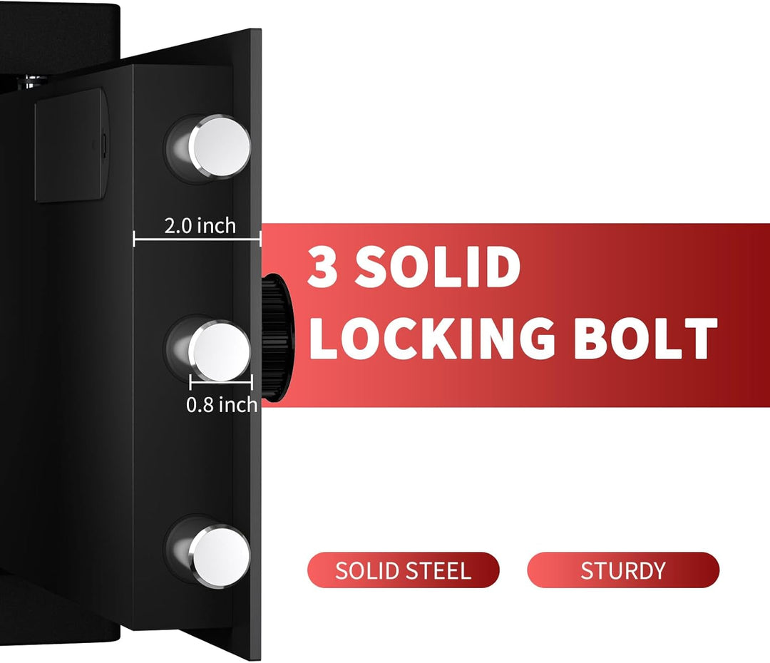 KABISAFE 20L Safe Tresor für Zuhause, Möbeltresor mit Zahlenschloss,Digitaler Tresor mit Herausnehmb