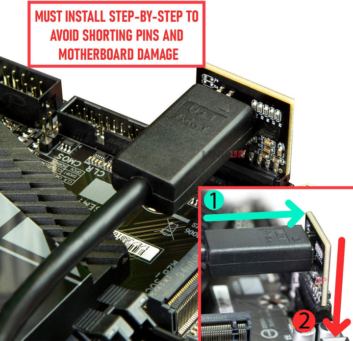 LINKUP - USB3.2 Gen2 2x2 20Gbps USB-C Typ Interne Panel Kabelmontage Motherboard Header Erweiterungs