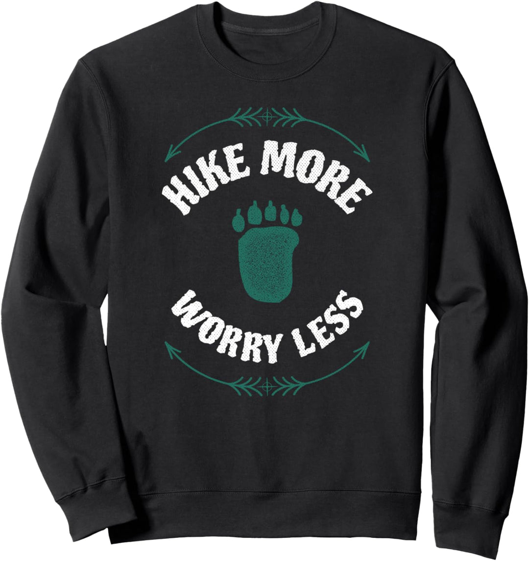 Mehr wandern, weniger Sorgen machen Vintage Retro Sweatshirt