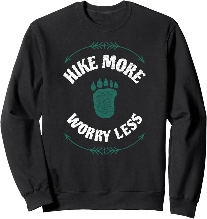 Mehr wandern, weniger Sorgen machen Vintage Retro Sweatshirt