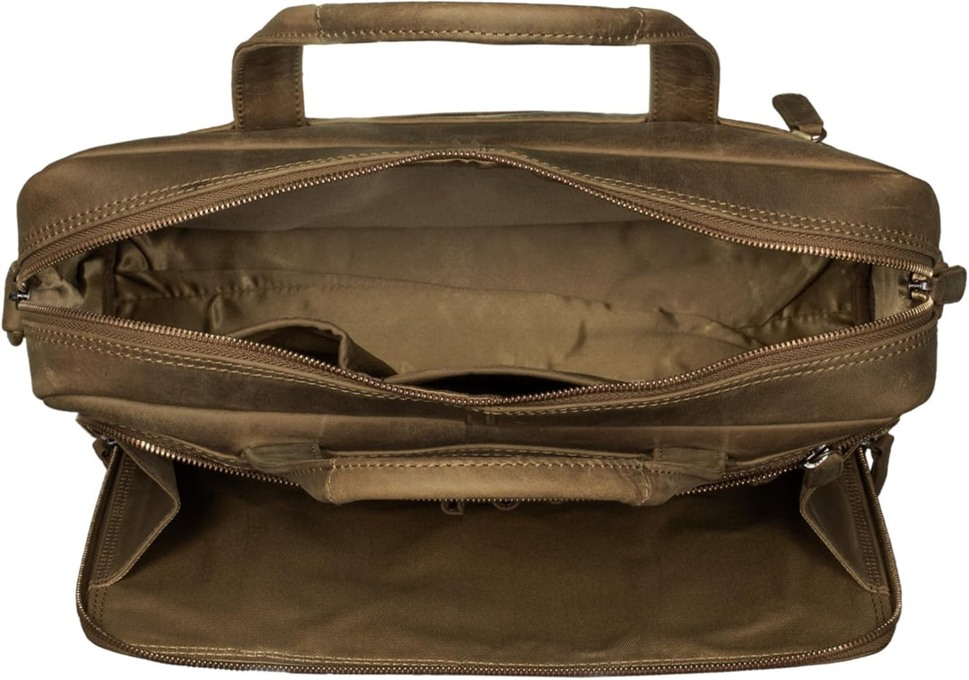 STILORD 'Avery' Businesstasche Leder Damen Herren Umhängetasche Vintage Aktentasche Arbeitstasche 13